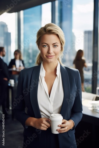 Portrait of business woman executive director in skyscraper financial district Free Download Portrait of business woman executive director in skyscraper financial district - GFXLoad