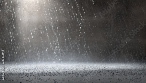 コンクリートの地面と豪雨 photo