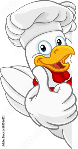 Chef Chicken Cartoon Rooste...