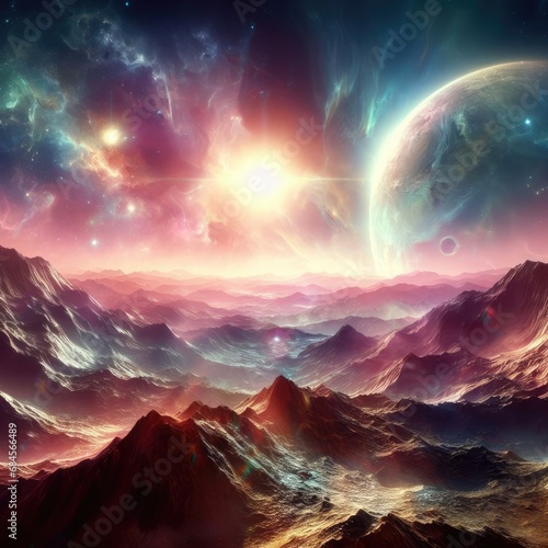 space art, incredibly beautiful science fiction wallpaper. endless universe.galaxy night panoramic  © Садыг Сеид-заде
