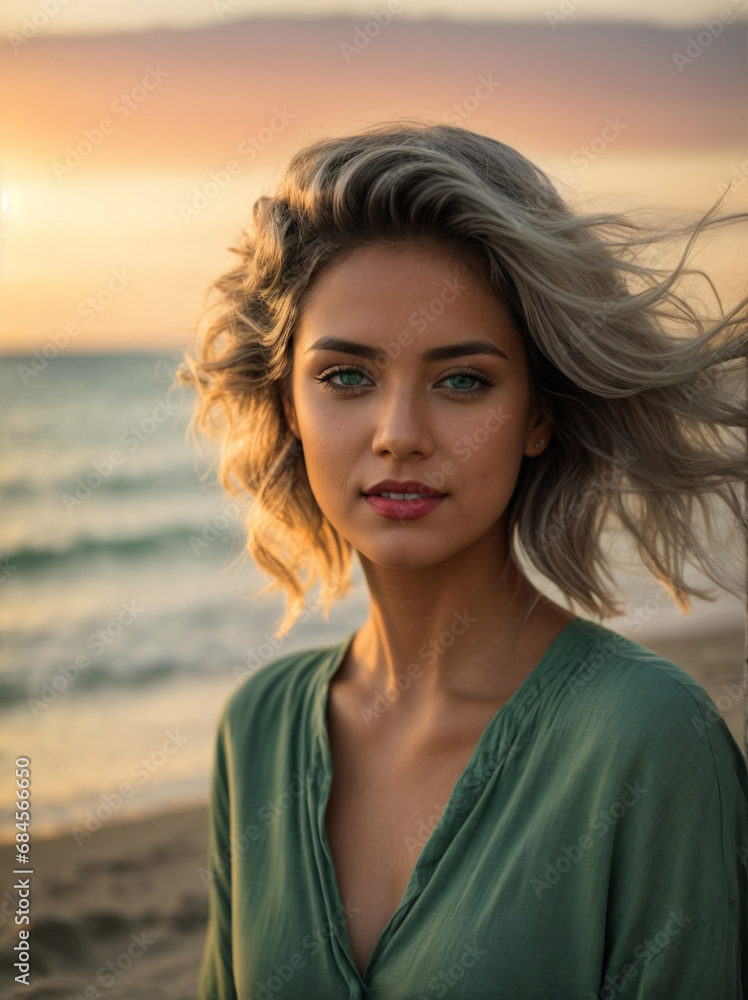 Beautiful woman's portrait. Beautiful woman's portrait.