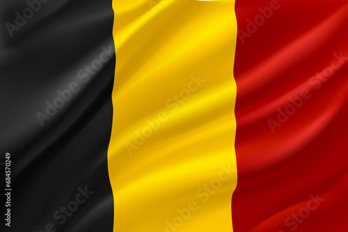 National flag of Belgium. 3d vector illustration
