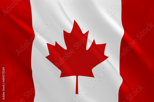 National flag of Canada. 3d vector illustration