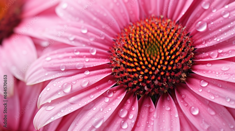 Close-up of a hyper-realistic Echinacea flower with intricate details, delicate texture, and vibrant pink, purple, and white petal patterns. Soft blur and shallow depth of field Close-up of a hyper-realistic Echinacea flower with intricate details, delicate texture, and vibrant pink, purple, and white petal patterns. Soft blur and shallow depth of field