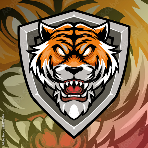 tiger head vector esport logo (ID: 684570690)