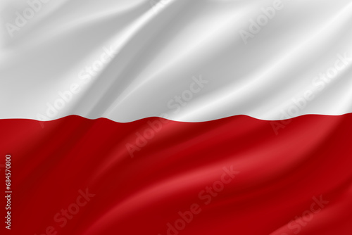 National flag of Poland. 3d vector illustration
 photo