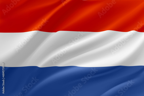  National flag of Netherlands. 3d vector illustration