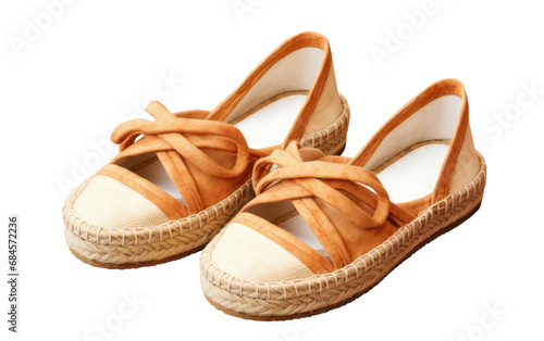 Espadrilles Essential Comfortable Footwear Trend on White or PNG Transparent Background