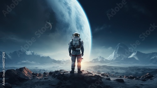 Astronaut on an Alien Planet photo