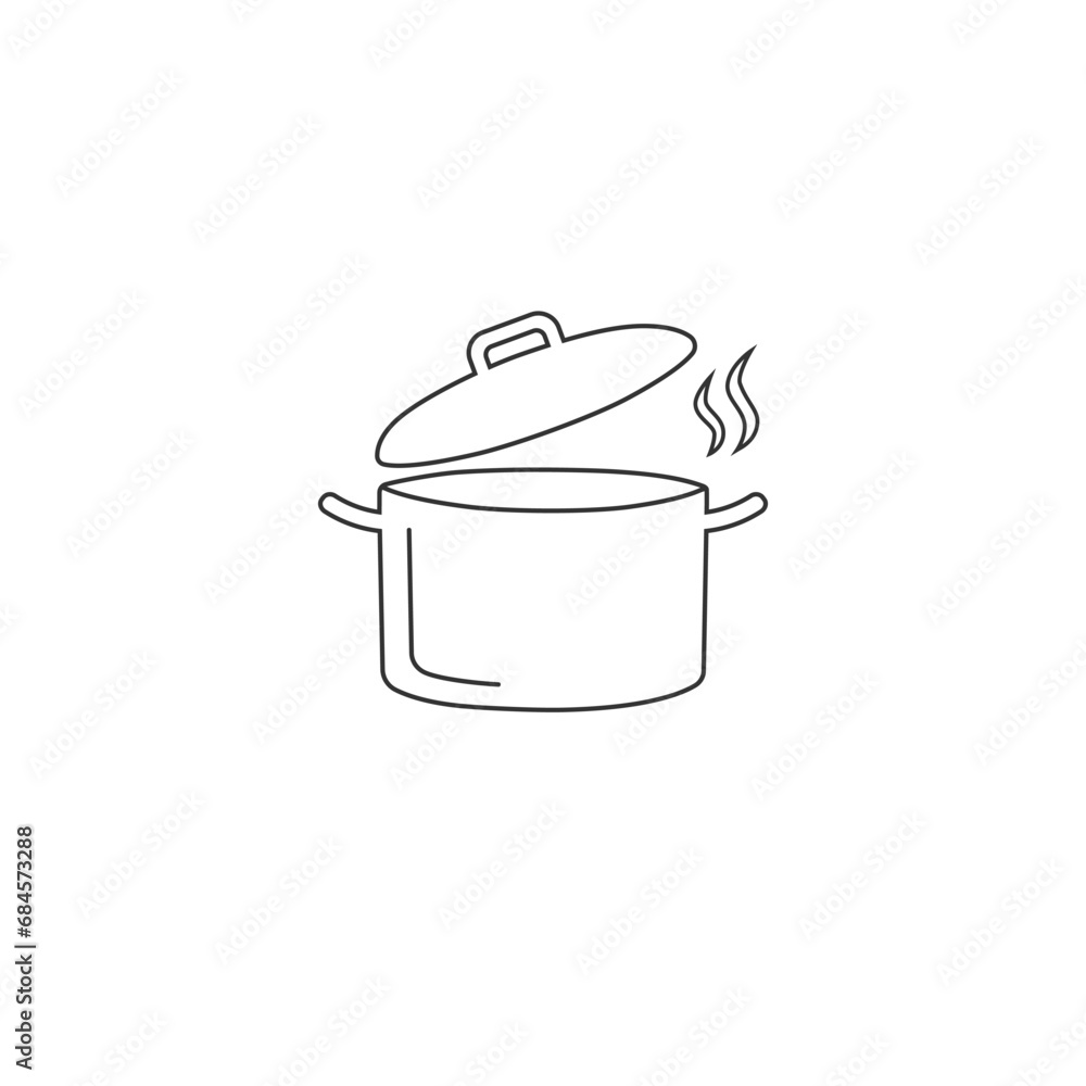 Cooking pot or stockpot stock pot flat vector icon for cooking Cooking pot or stockpot stock pot flat vector icon for cooking