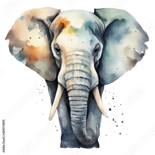 watercolour elephant  photo