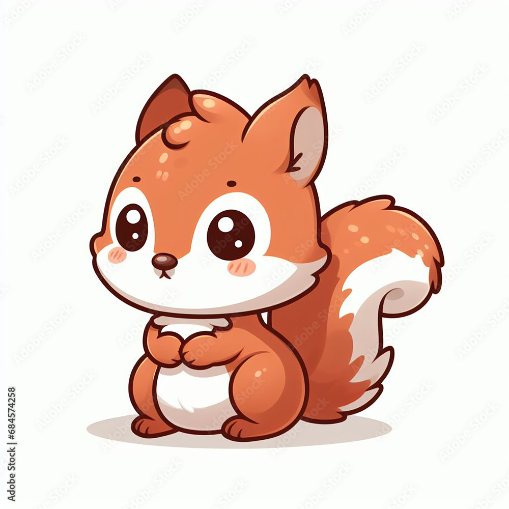 illustration squirrel isolated on white background illustration squirrel isolated on white background