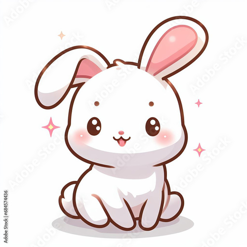illustration bunny isolated on white background