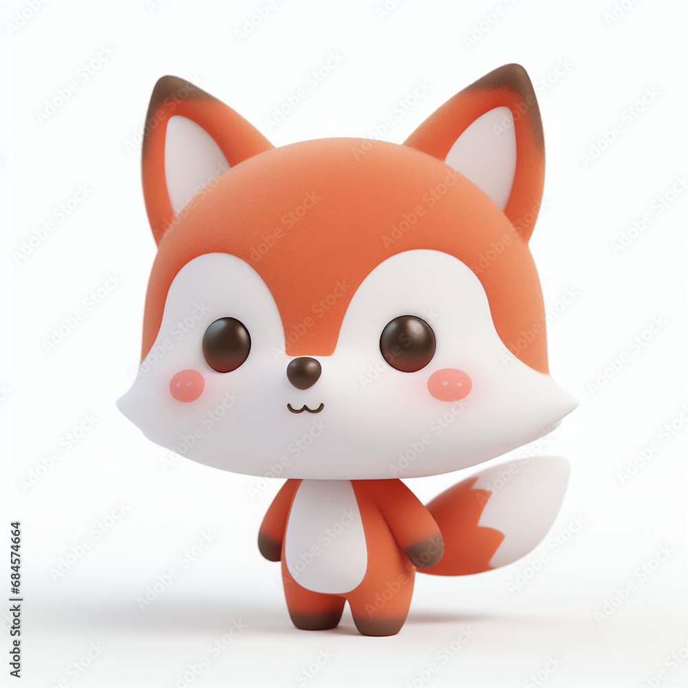illustration fox isolated on white background illustration fox isolated on white background