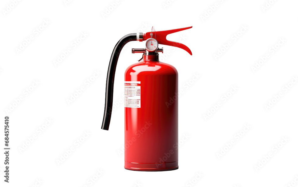 Obraz premium Fire Extinguisher Vital Safety Equipment on White or PNG Transparent Background