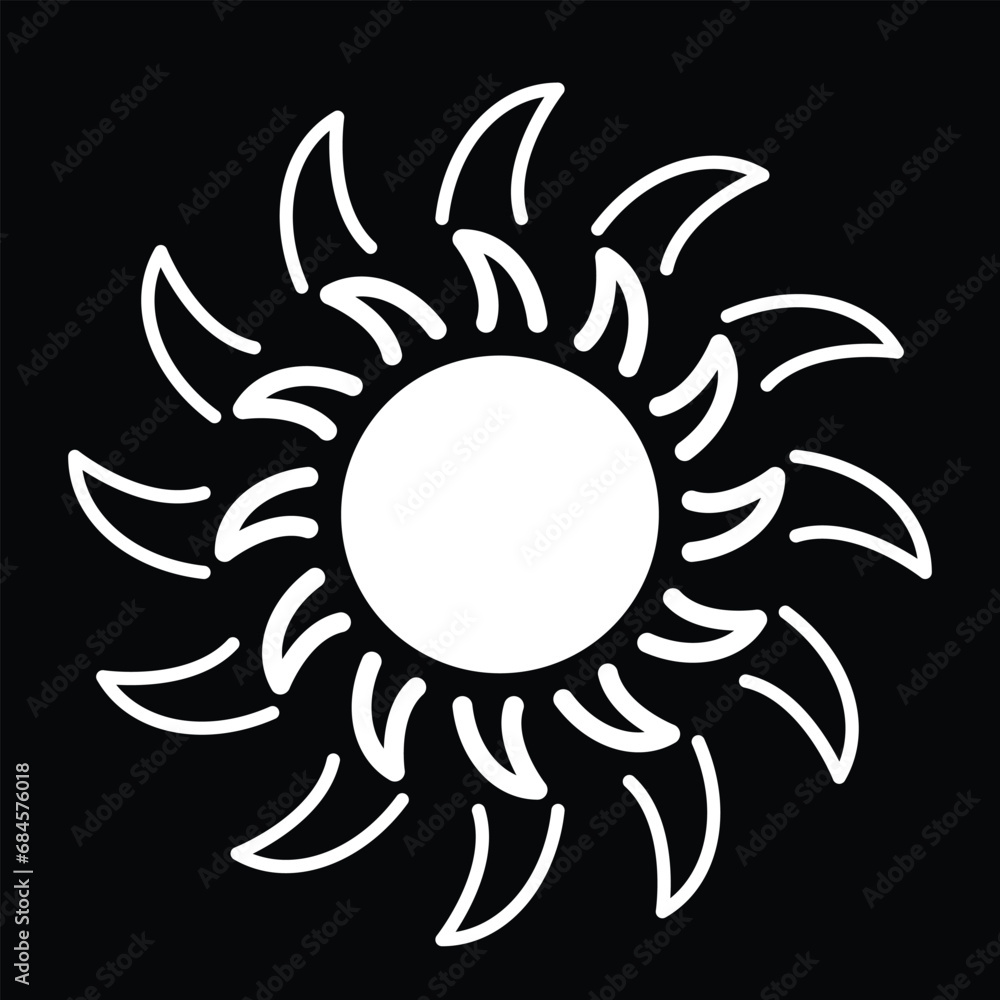 Sun icon design, illustration design Sun icon design, illustration design