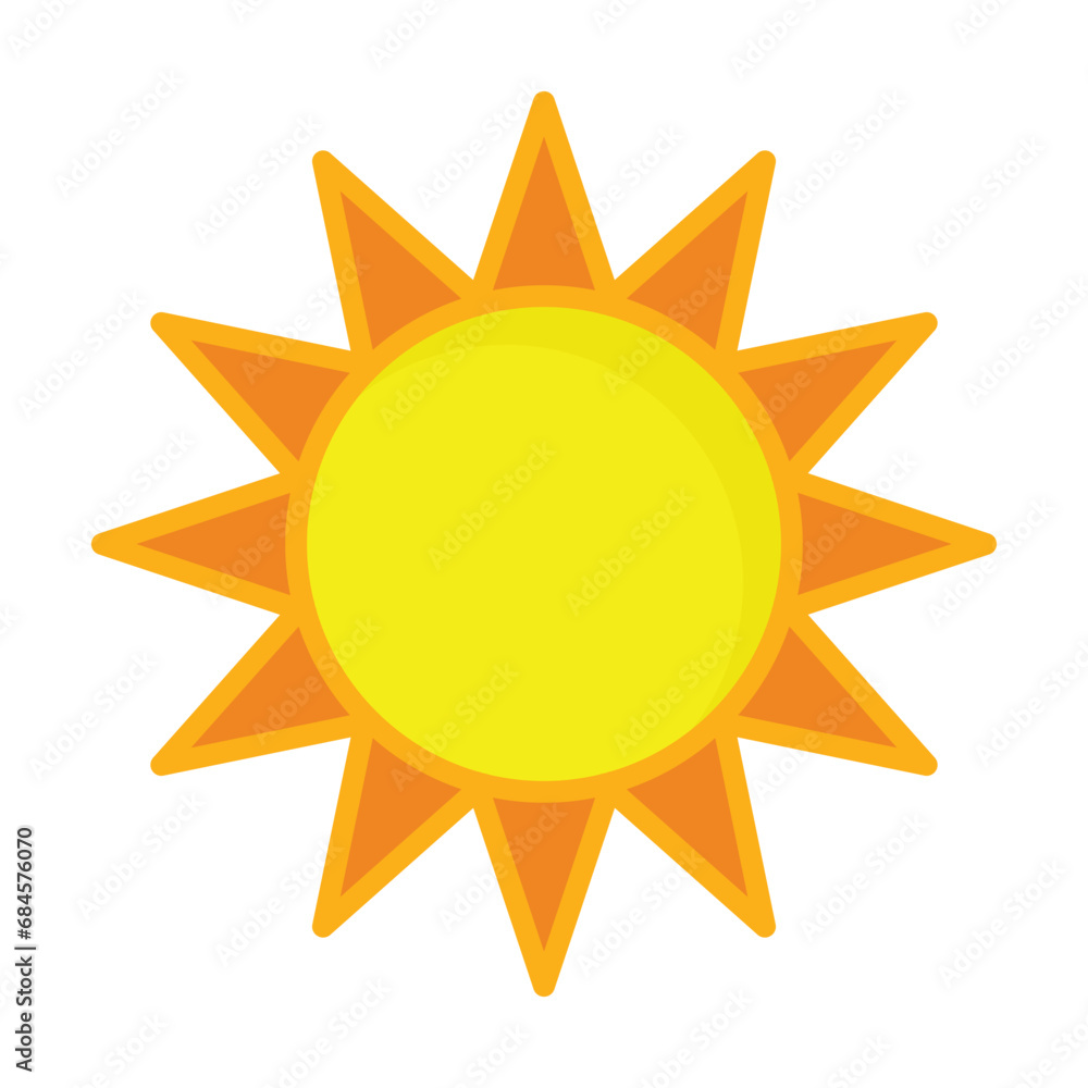 Sun icon design, illustration design