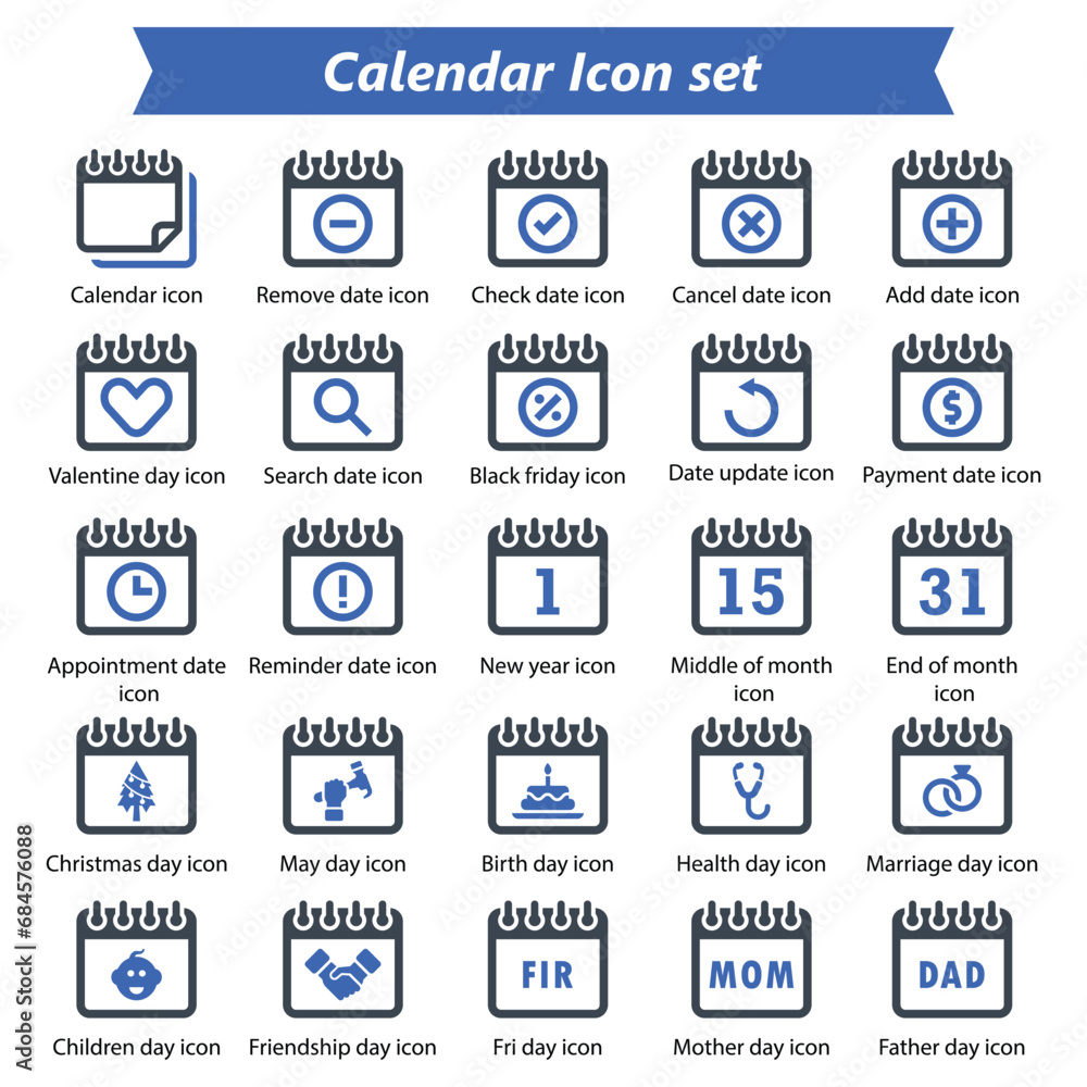Calendar Icon Set Calendar Icon Set