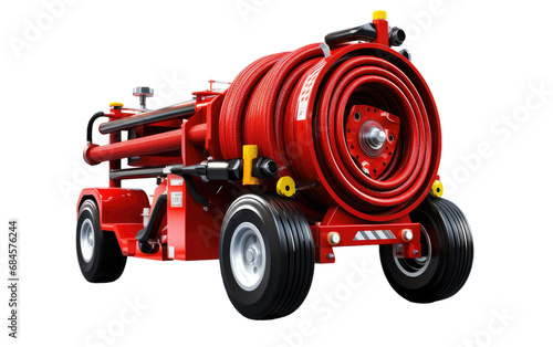 Carting Safety Fire Hose Essential on White or PNG Transparent Background