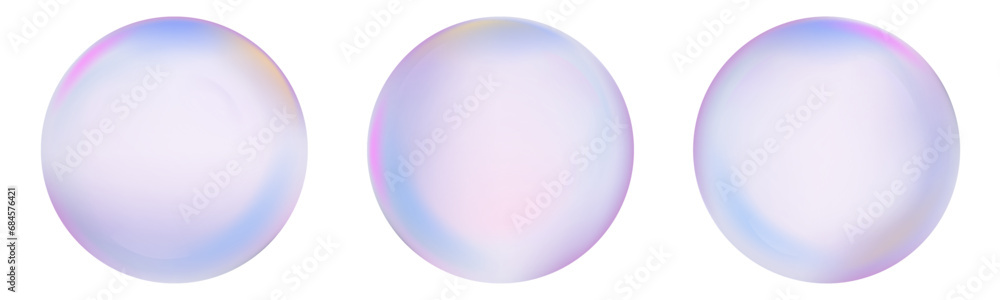 Soap air bubbles flow on transparent background Soap air bubbles flow on transparent background