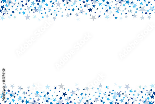 blue falling stars border background 