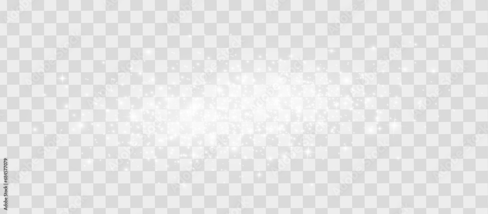 The dust sparks and white stars shine with special light. Vector sparkles on a transparent background. Christmas light effect. The dust sparks and white stars shine with special light. Vector sparkles on a transparent background. Christmas light effect.