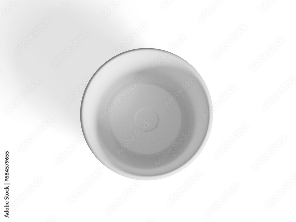 Ice Cream container for mockup collection, Disposable kraft paper bowl isolated on white background realistic 3D illustration Ice Cream container for mockup collection, Disposable kraft paper bowl isolated on white background realistic 3D illustration