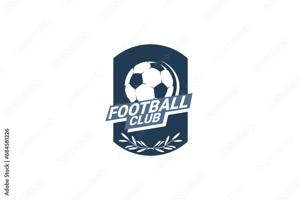 Soccer Logo or football club sign Badge. Football logo with shield background vector design. Vector illustration. Soccer Logo or football club sign Badge. Football logo with shield background vector design. Vector illustration.