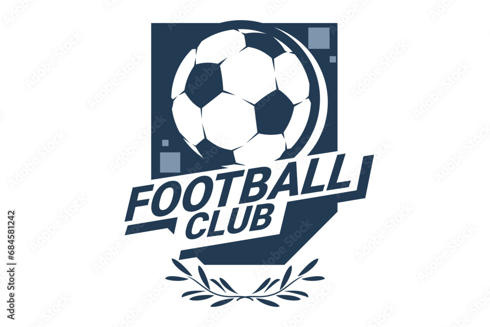 Soccer Logo or football club sign Badge. Football logo with shield background vector design. Vector illustration. Soccer Logo or football club sign Badge. Football logo with shield background vector design. Vector illustration.