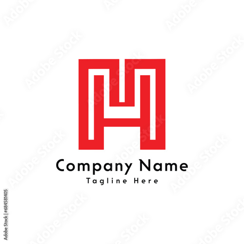 HM letter logo design icon