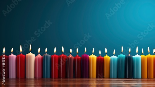 Multicolored Candle Cars Space Text Concept , Background HD, Illustrations