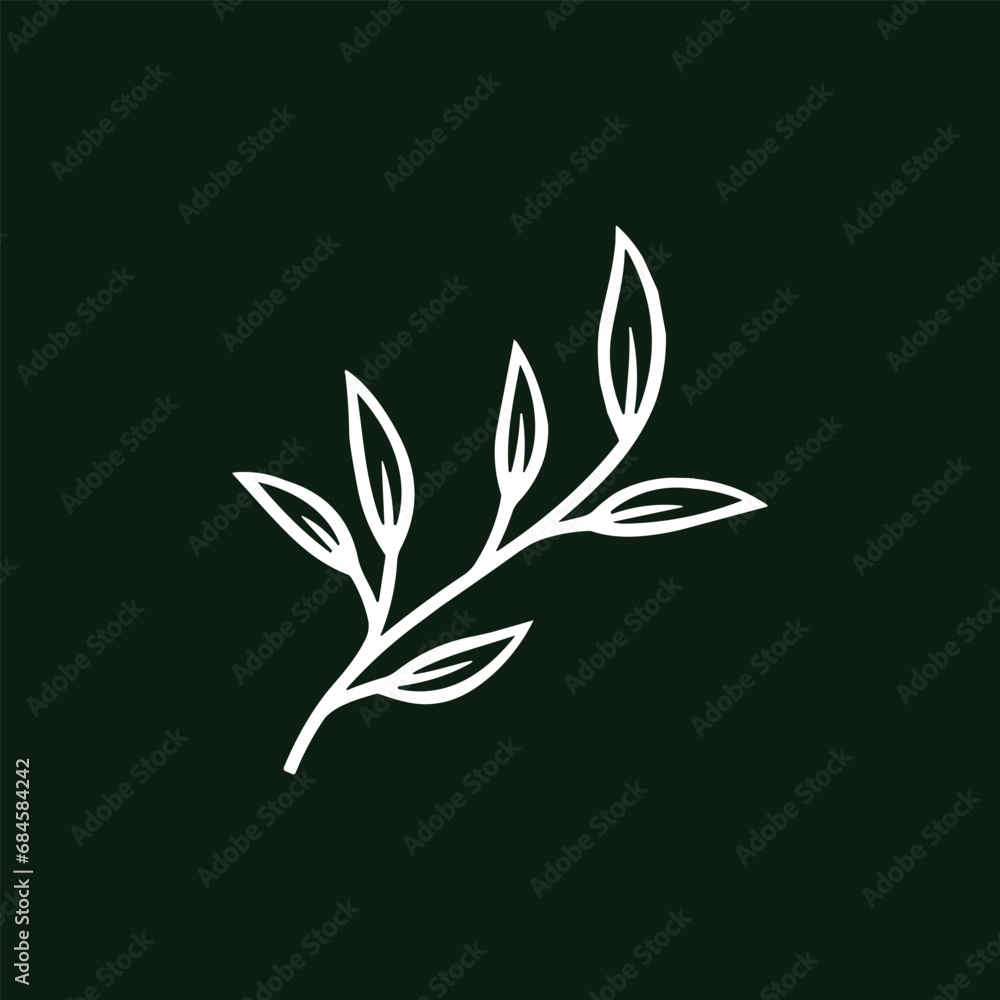 black and white leaves