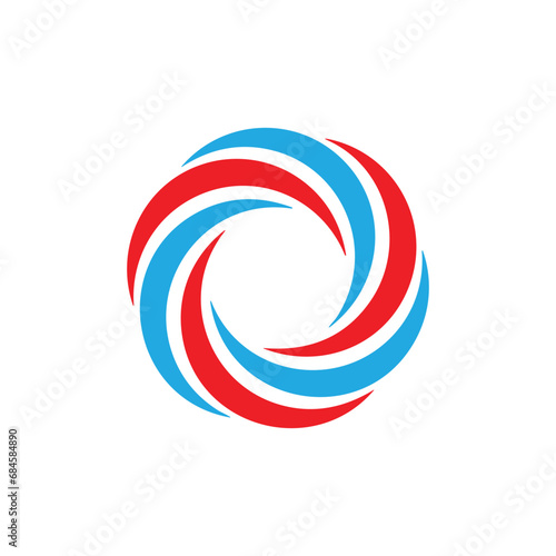 Round abstract logo design