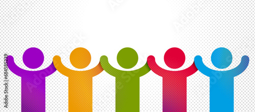 Celebrating people vector c...