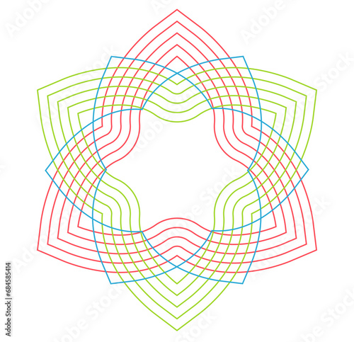 Flower of life vector ancient esoteric symbol vector.