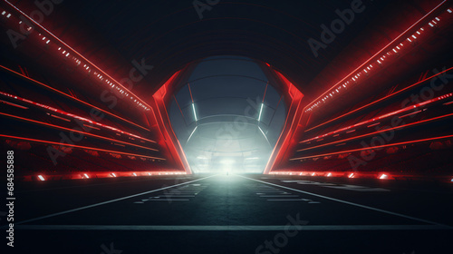 Tunnel in american football stadium