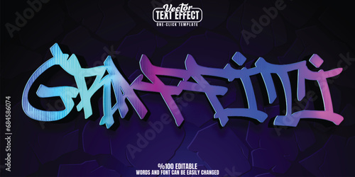 Graffiti editable text effect, customizable street art and urban 3D font style