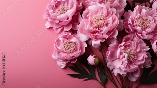 Pink Fresh Summer Peony Flower Concept , Background HD, Illustrations