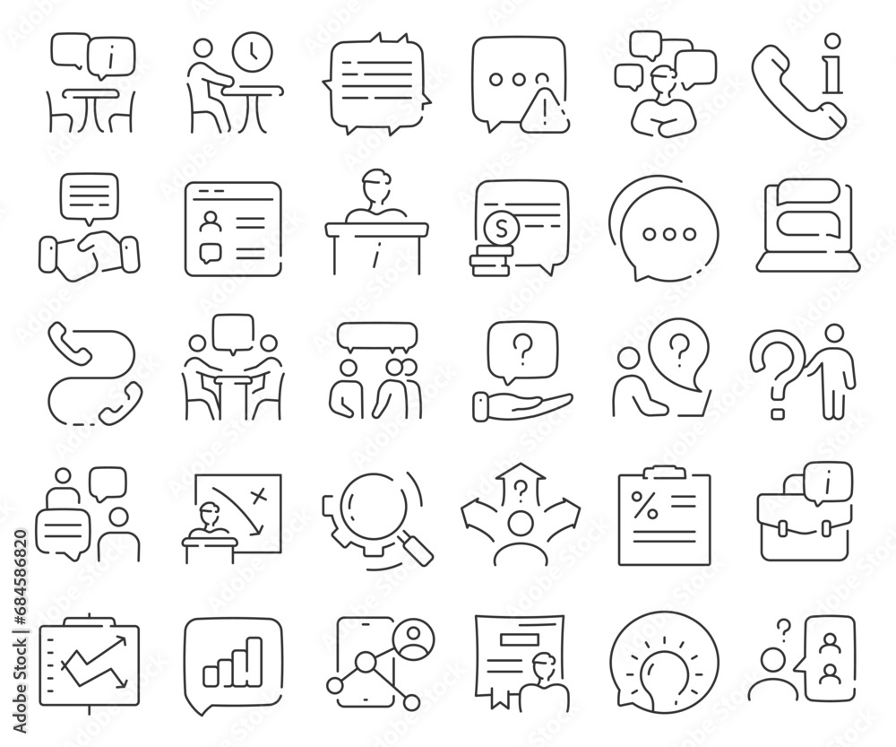 Consulting line icons collection. Thin outline icons pack. Vector illustration eps10 Consulting line icons collection. Thin outline icons pack. Vector illustration eps10