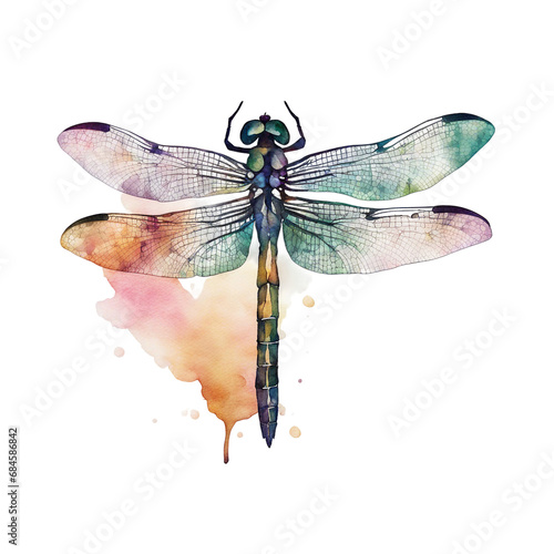 watercolour dragonfly