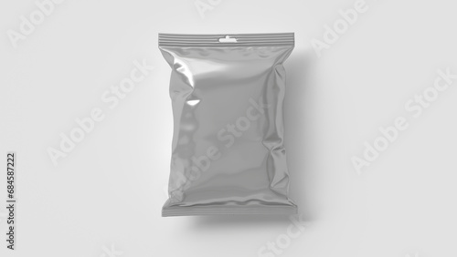 알루미늄 호일 과자 패키지 목업 Aluminium Foil Snack Package Mock up photo