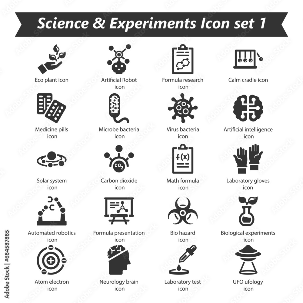 Science Experiments Icon Set 1 Science Experiments Icon Set 1