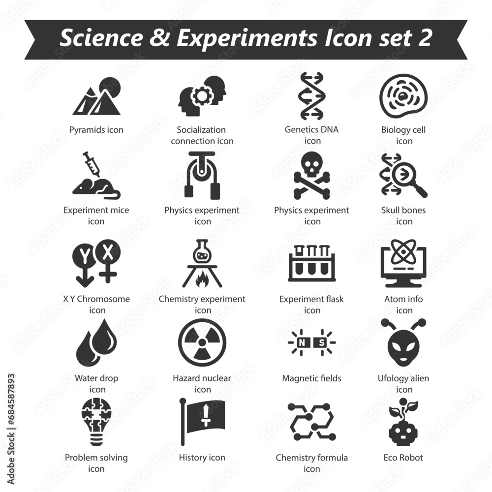 Science Experiments Icon Set 2