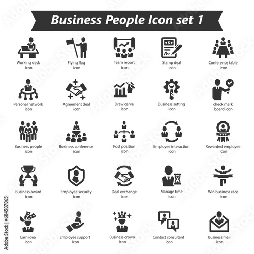 Business People Icon Set 1