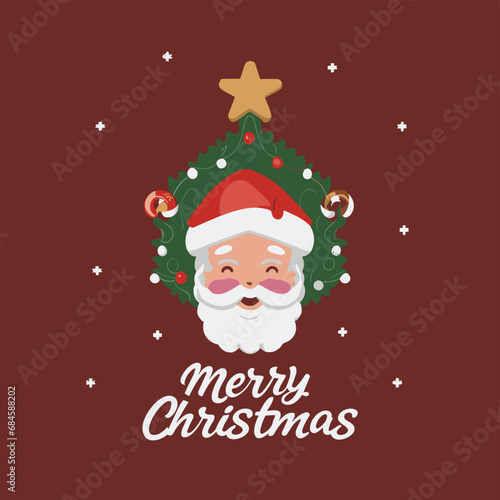 Merry Christmas and Happy New Year Set of greeting cards, posters, holiday covers. Xmas Design with beautiful snowflakes in modern line art style on red background. Christmas tree, border frame, decor
