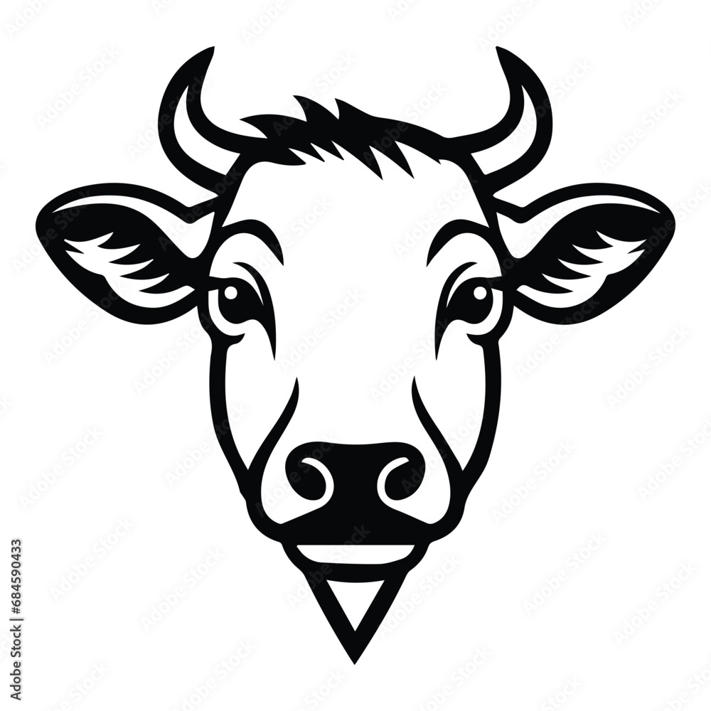 Cow Flat Icon Isolated On White Background Cow Flat Icon Isolated On White Background