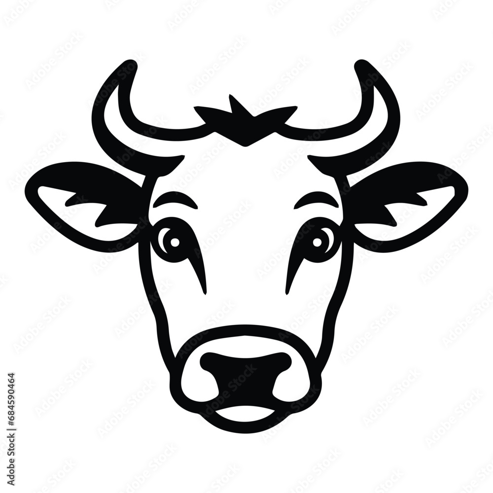 Cow Flat Icon Isolated On White Background Cow Flat Icon Isolated On White Background