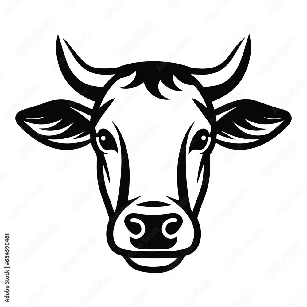 Cow Flat Icon Isolated On White Background Cow Flat Icon Isolated On White Background