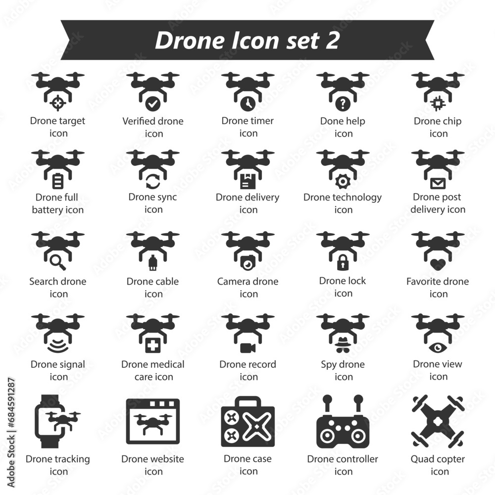 Drone Icon Set 2