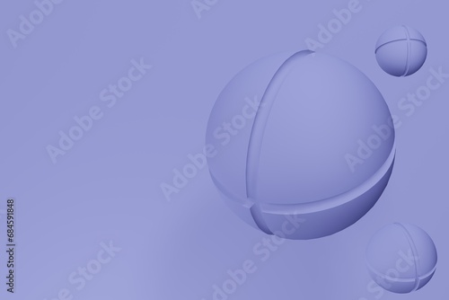 abstract background, minimalist creative wallpaper, soft backdrop, 3d render, sphere or ball, blue color, negative space for text